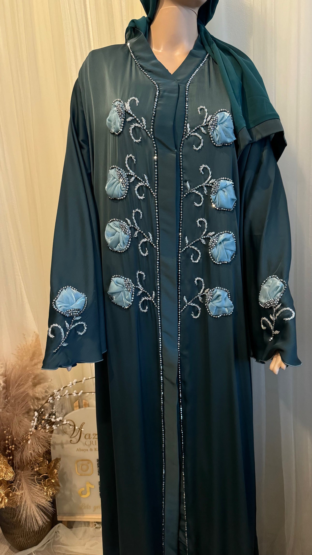 Desert Rosé Abaya Olive Green