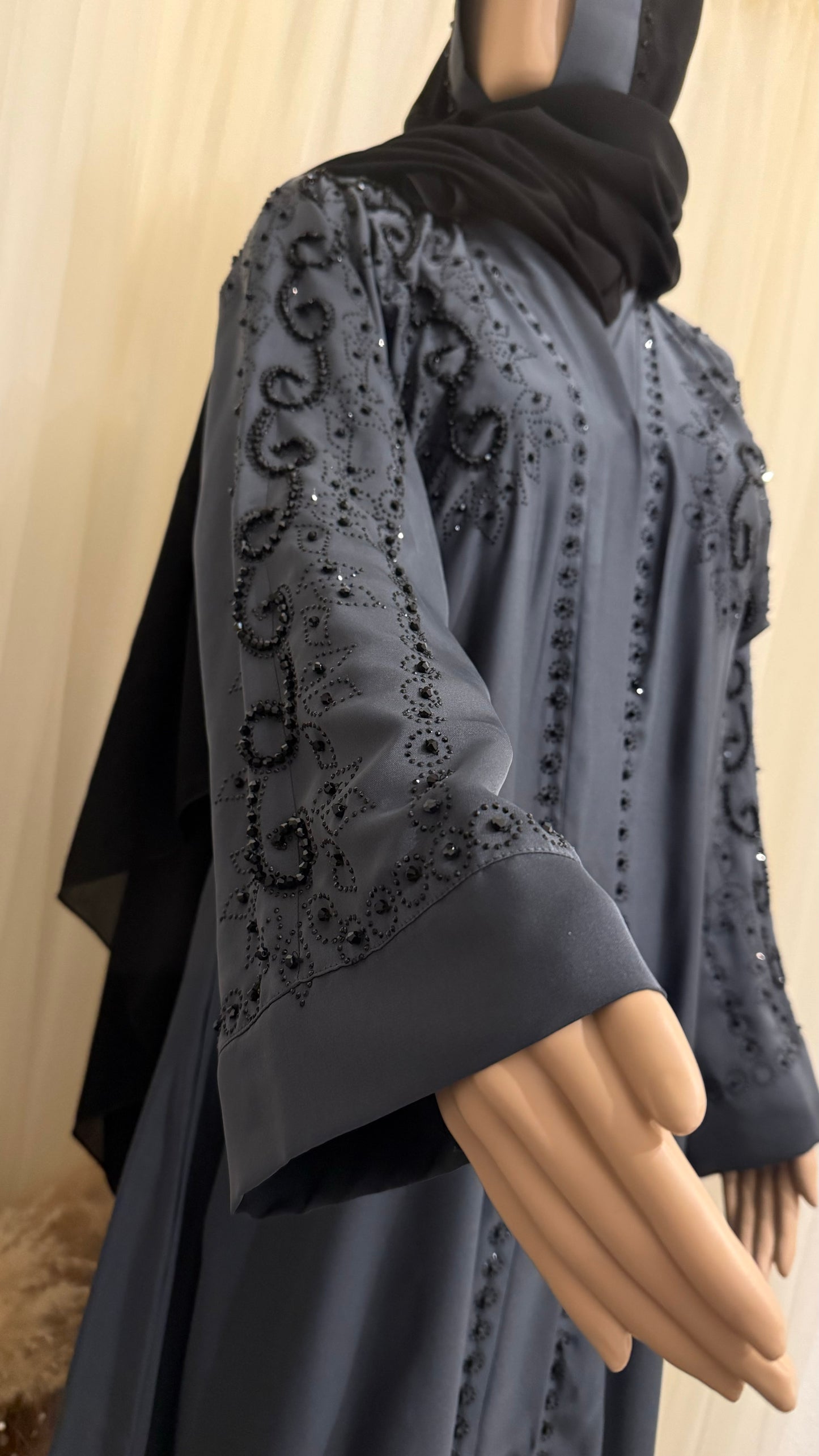 Diamond Abaya Grey