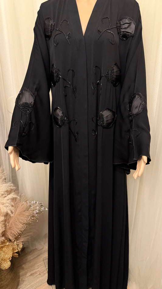 Desert Rosé Abaya Black